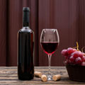Vin rouge et raisins