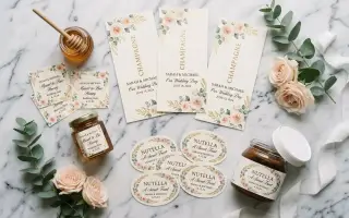 Eine personalisierte Hochzeitsetikette online erstellen