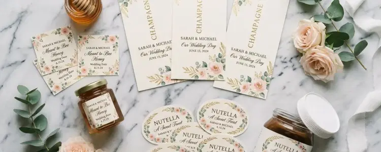 Crear una etiqueta de boda personalizada en línea