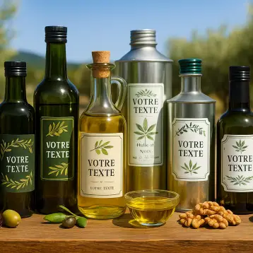 Etichetta personalizzabile per olio