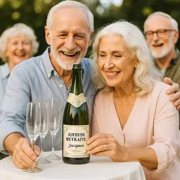Etichetta personalizzabile per pensionamento
