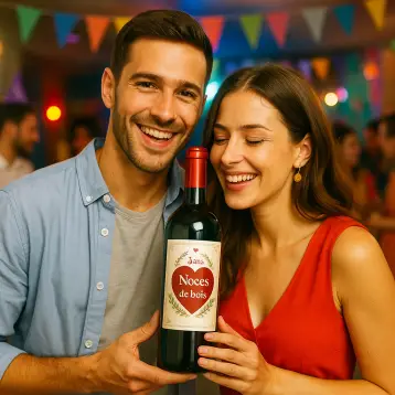 Etichetta personalizzabile per anniversario di matrimonio