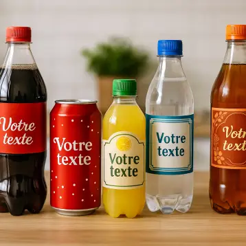 Etiqueta personalizable para refresco