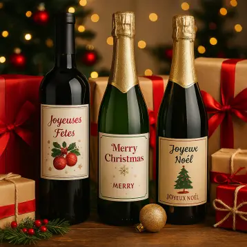 Étiquette pour Noël personnalisable