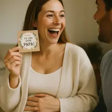 Étiquettes personnalisées pour annonce de grossesse et naissance