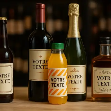 Étiquettes personnalisées pour Boissons & alcools