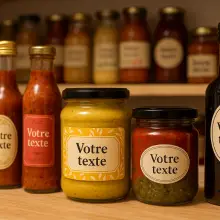 Étiquettes personnalisées pour condiments