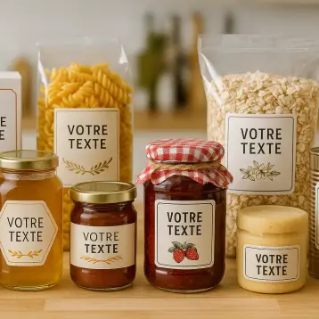 Étiquettes personnalisées pour Produits alimentaires