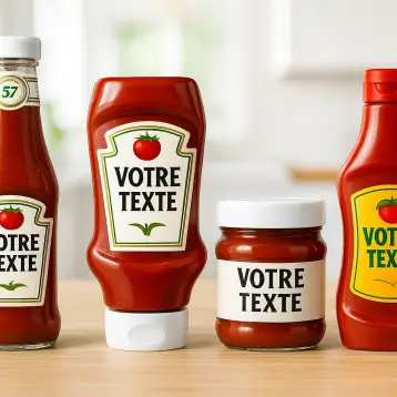 Étiquettes personnalisées pour Ketchup