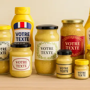 Étiquettes personnalisées pour Moutarde