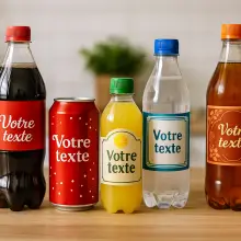 Étiquettes personnalisées pour soda
