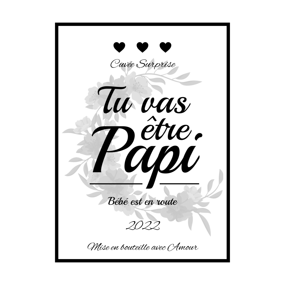 Annonce grossesse - Cadre pour Papi