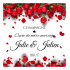Étiquette personnalisée mariage élégante avec roses