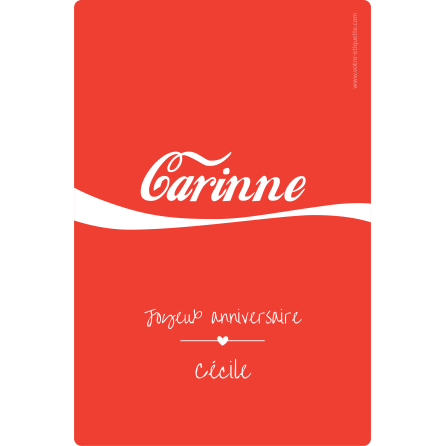 Étiquette personnalisée Cola