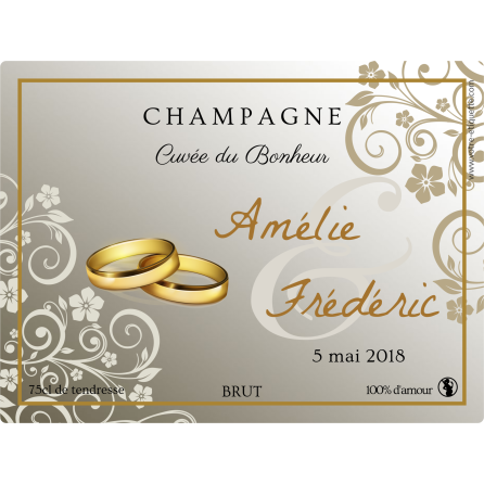 Étiquette autocollante personnalisée Champagne alliance