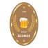 Étiquette personnalisée modèle bière blonde