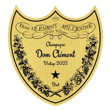 Étiquette personnalisée autocollante Dom Pérignon Or