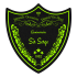 Étiquette personnalisée autocollante Sir Serge Noir et vert fluo