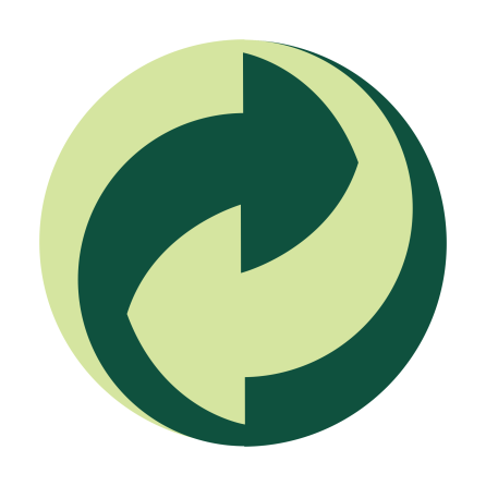 Étiquette autocollante personnalisée logo recyclage