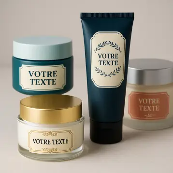 Personaliseerbaar etiket voor cosmeticapotjes en crèmes