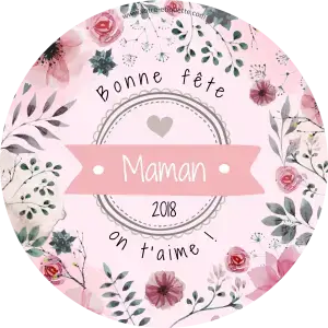 Etiqueta personalizada día de la madre redonda