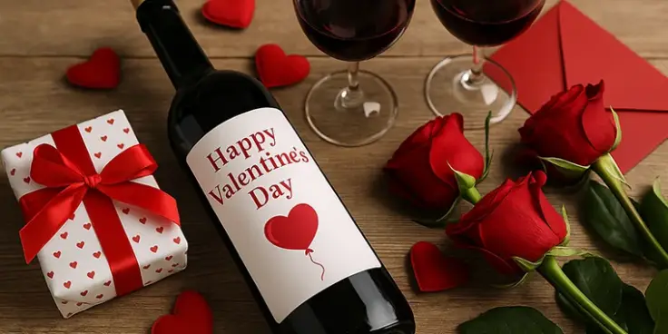 Custom labels for Valentine's day