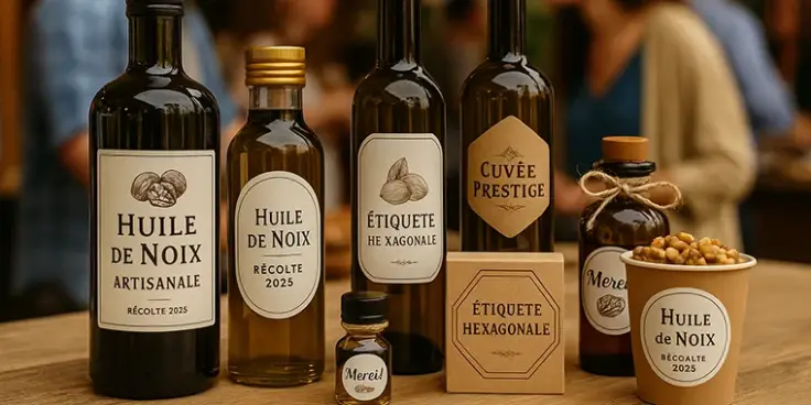 Custom labels for walnut oil