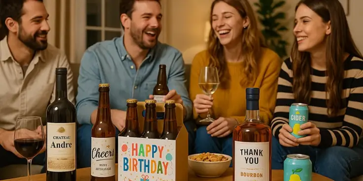 Personalisierte etiketten für getränke & alkohol