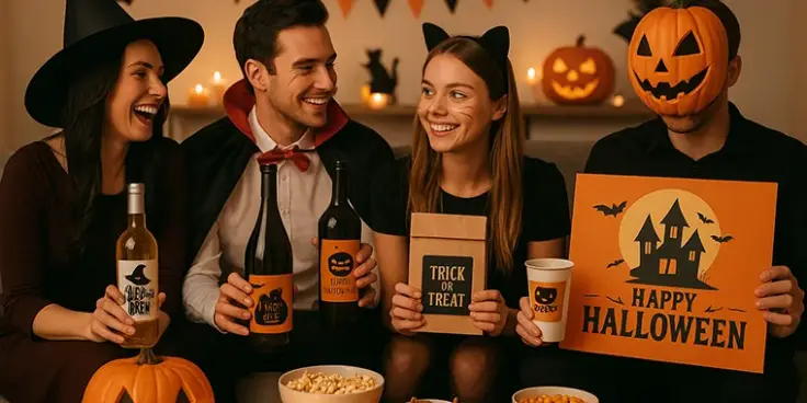Personalisierte etiketten f&uuml;r Halloween