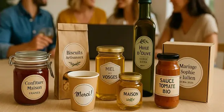 Custom labels for food products