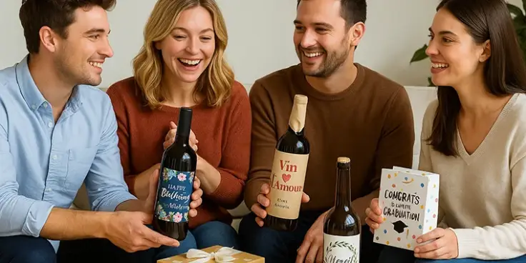 Étiquettes personnalisées pour bouteilles de vin