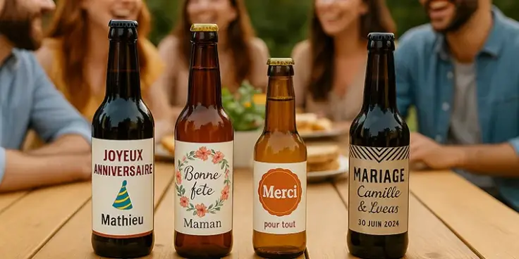 Personalisierte etiketten für bierflaschen