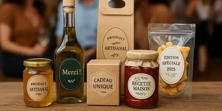 &Eacute;tiquettes personnalis&eacute;es pour produits artisanaux & cadeaux