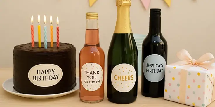 Etiquetas personalizadas para cumpleaños