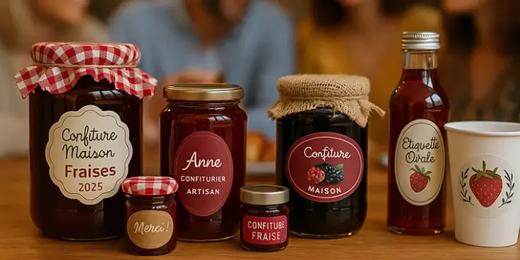 Personalisierte etiketten für marmeladenglas