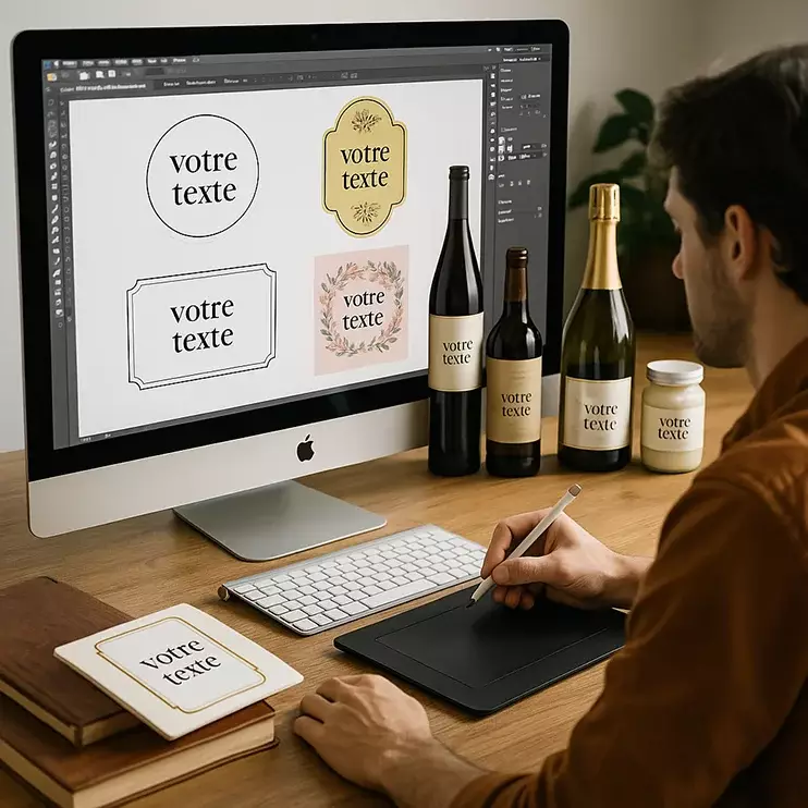 Une assistance pour aider pour vos &eacute;tiquettes personnalis&eacute;es