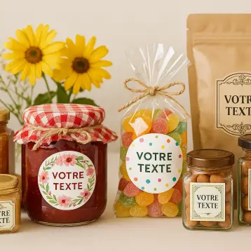 Personalisierbares Etikett für handwerkliche Produkte und Geschenke