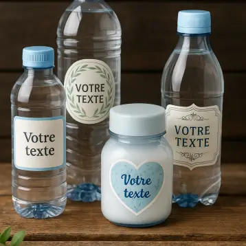Personalisierbares Etikett für Wasserflasche
