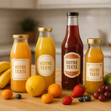 Personalisierbares Etikett für Fruchtsaft