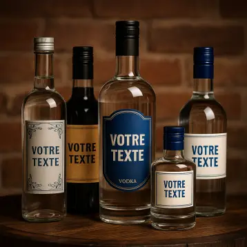 Personalisierbares Etikett für Wodka