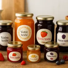 Personalisierte etiketten für marmelade