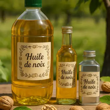 Customizable walnut oil label