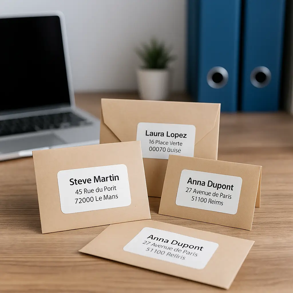 Custom labels addresses and contact details | Shipments and organization