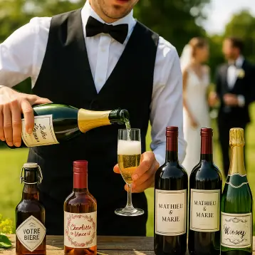 Customizable wedding labels