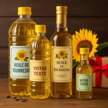 Customizable sunflower oil label