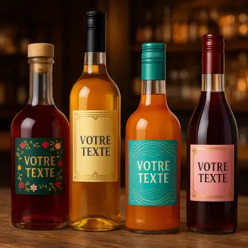 Customizable liqueur label