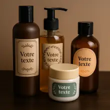 Custom labels for shampoo