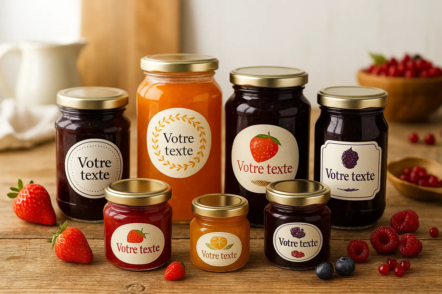Custom labels jam | Homemade and artisanal jars