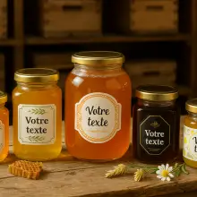 Custom labels for honey