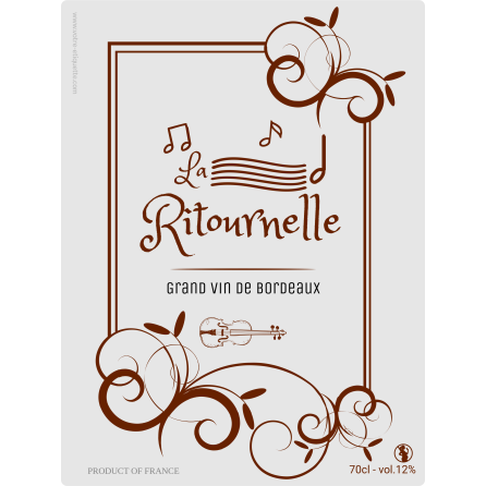 Personalized sticker label La Ritournelle